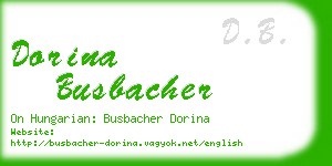 dorina busbacher business card